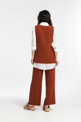 PLAIN WAVE V NECKLINE BENNY VEST